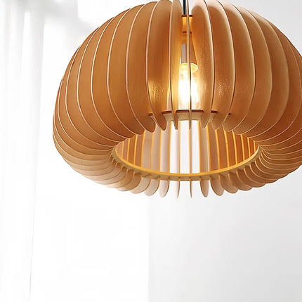 Lustre en bois style japonais rétro pour décoration créative — LZ4X9T