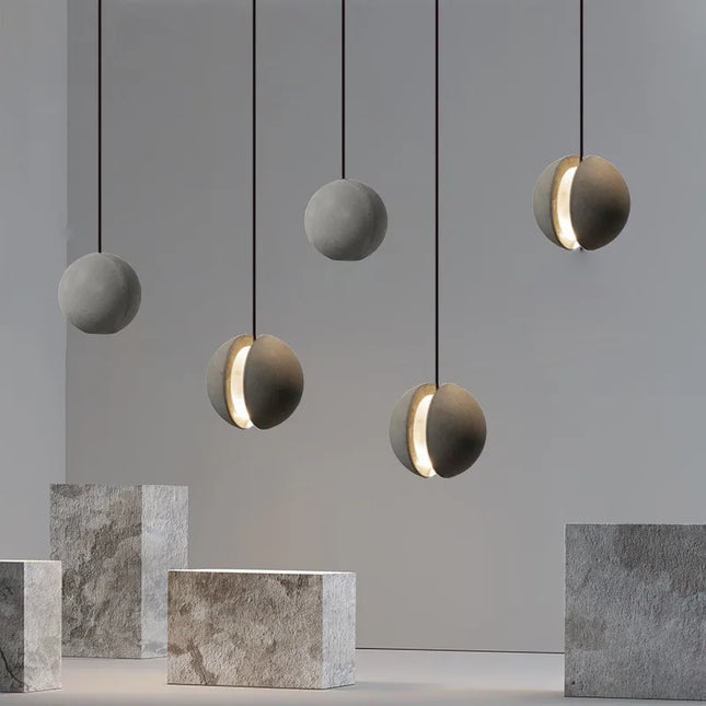 Lustre LED nordique design créatif lune et planète — LZ4P9X