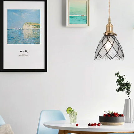 Suspension en verre teinté au style nordique pour éclairage industriel — LZ4X9M
