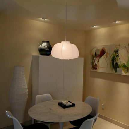 Lustre sphérique en papier japonais forme lune pour éclairage intérieur — LZ4X9Q7