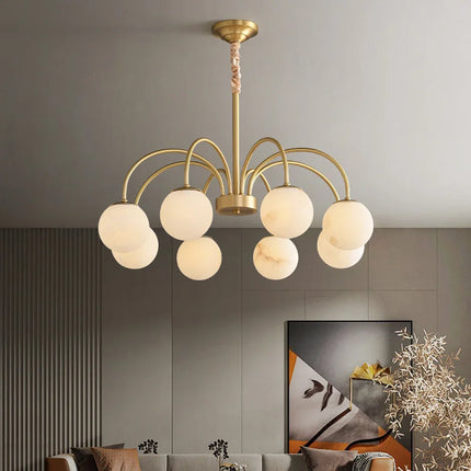 Suspension en cuivre et marbre naturel pour éclairage luxueux — LZ4X9T2