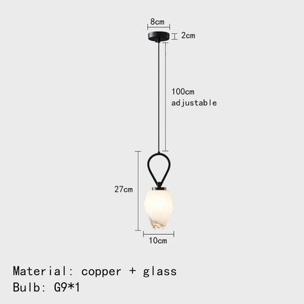 Applique murale moderne en cuivre avec verre blanc pour allée — LZ4X9M