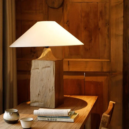 Lampe de chevet zen design japonais wabi-sabi rétro luxe — LZ4QJ7M