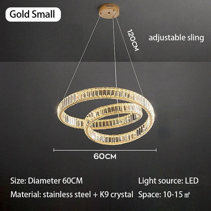 Lustre suspension LED cristal luxe décoratif — LZ4X9P