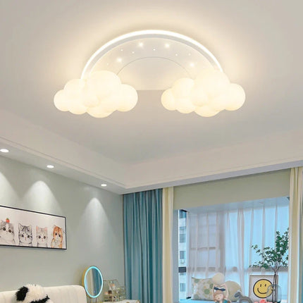 Plafonnier moderne décor nuage et arc-en-ciel pour chambre enfant — LZ4B7X9