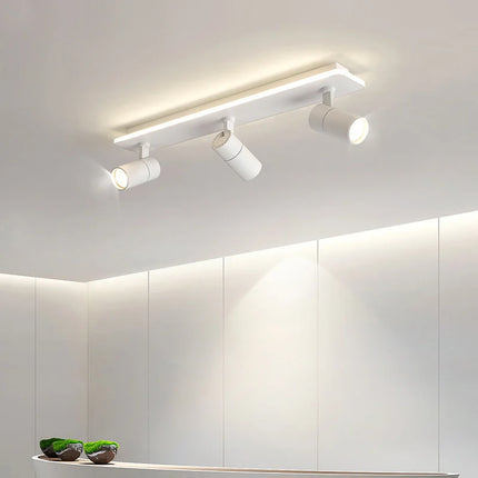 Lustre LED à bandes acryliques avec spots intégrés noir — LZ4P9X