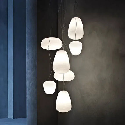 Suspension LED en verre au design japonais moderne pour intérieur élégant — LZ4X9Q