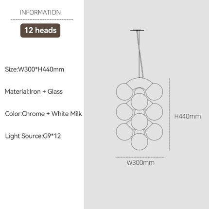 Suspension design en forme de grappe pour intérieur moderne — LZ4X9P2Q