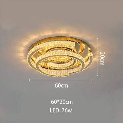 Plafonnier LED design en cristal avec intensité réglable — LZ4X9M