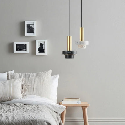 Suspension nordique en marbre avec éclairage LED intégré — LZ4X9M2