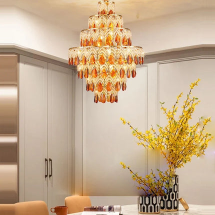 Lustre dimmable en cristal pour intérieur moderne — LZ4X9QJ2