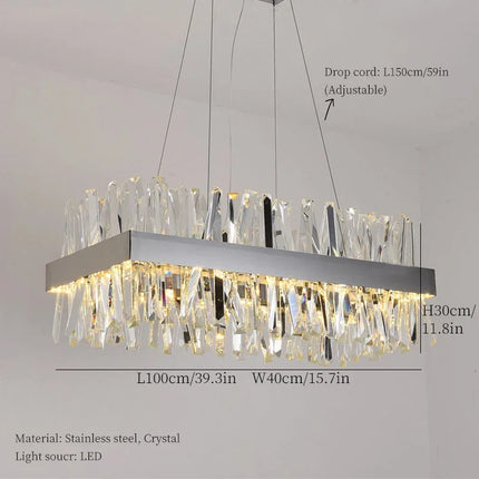 Lustre en cristal lumineux style nordique pour décoration moderne — LZ4XJ9
