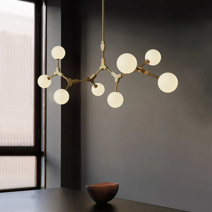 Lustre minimaliste en verre pour éclairage élégant — LZ4XJ9