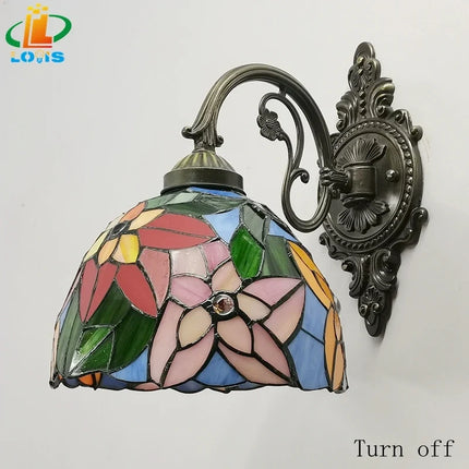 Applique murale Tiffany marguerite en alliage au style classique — LZ4X9P2