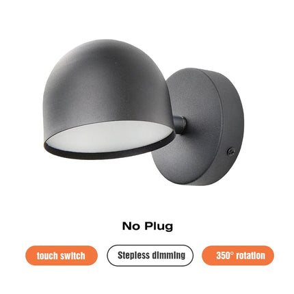 Applique murale LED tactile orientable 350° avec variateur et prise — LZ4X9P2