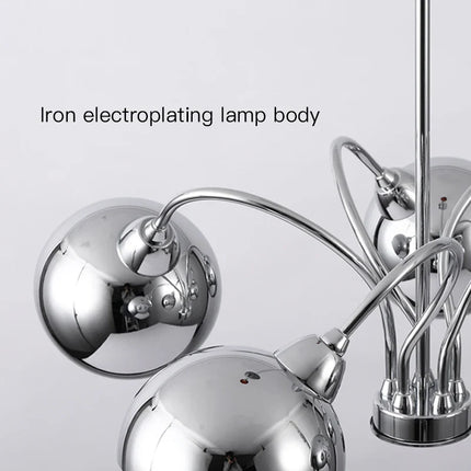 Lustre suspension nordique en chrome avec globes décoratifs — LZ4P9XQ