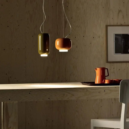 Suspension design moderne en verre coloré et lumineux — LZ4X9Q2B