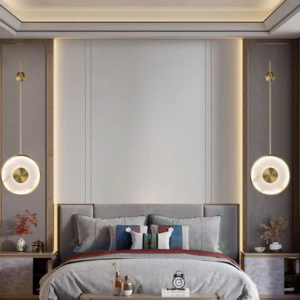 Applique murale design en marbre et métal doré pour restaurant — LZ4X9P2