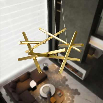 Suspension LED créative en métal style nordique branche — LZ4P9XQ