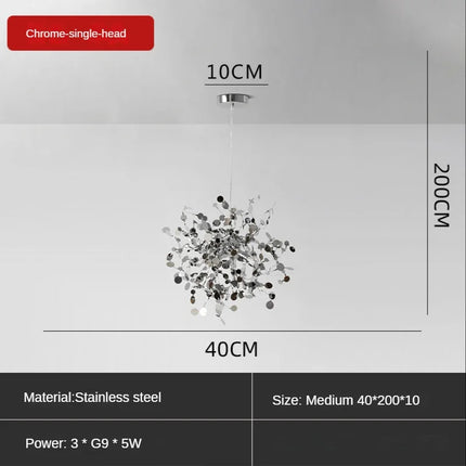 Lustre suspension en acier inoxydable pour restaurant et boutique — LZ4X9P