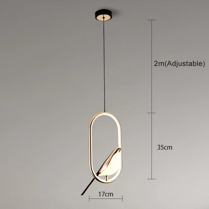 Suspension LED postmoderne nordique pour chambre et bureau — LZ4X9P2