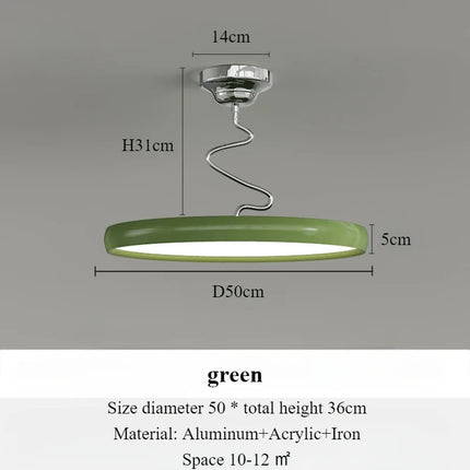 Lustre suspension nordique en aluminium avec éclairage LED — LZ4X9P