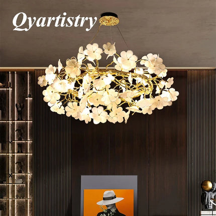 Lustre suspension moderne en anneau pour décoration de luxe — LZ4X9B