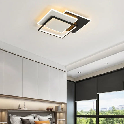 Lustre moderne dimmable rectangulaire décoratif pour intérieur — LZ4X9P2