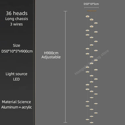 Lustre LED pour éclairage intérieur décoratif moderne — LZ4X9T