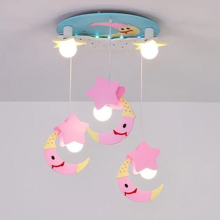 Plafonnier lune kawaii design scandinave pour chambre fille moderne — LZ4X9P
