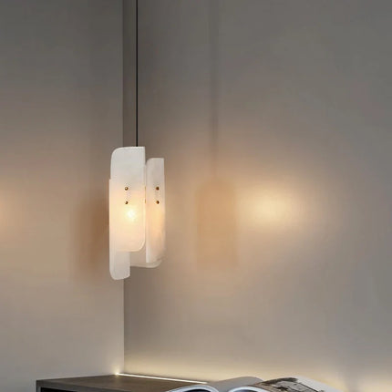 Suspension en marbre véritable avec câble en cuivre réglable — LZ4X9P2Q