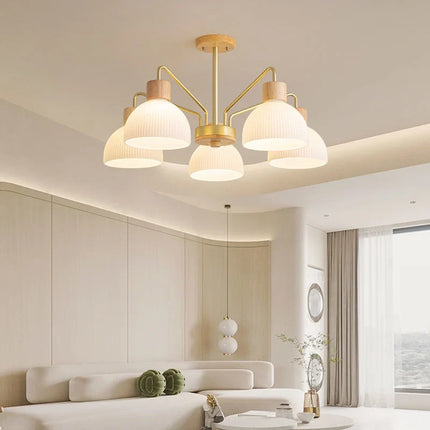 Lustre en bois au design moderne pour décoration intérieure élégante — LZ4X9M