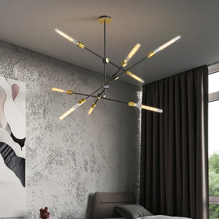 Lustre tube en verre au design nordique pour intérieur — LZ4X9P2