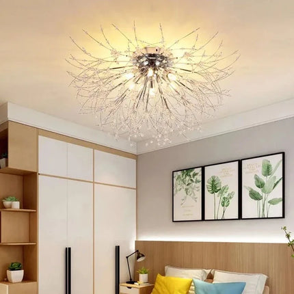 Plafonnier moderne en cristal forme pissenlit style nordique — LZ4X9Q2F