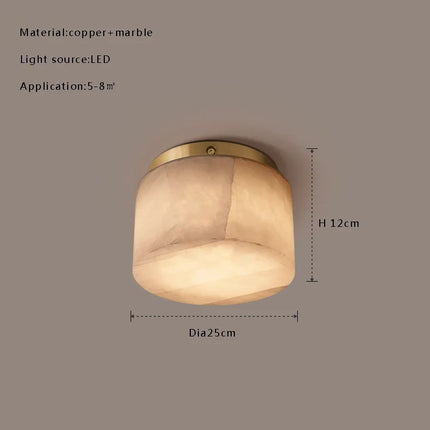 Plafonnier LED haut de gamme en marbre naturel design moderne — LZ4T9XQ