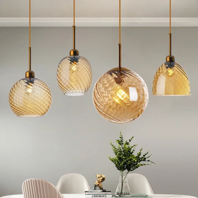 Suspension en verre pour éclairage décoratif intérieur moderne — LZ4X9T