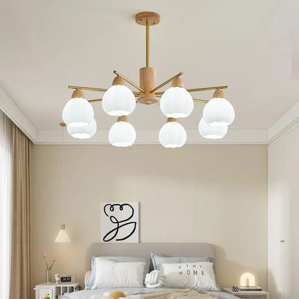 Lustre en bois crème pour décoration moderne et contemporaine — LZ4X9T