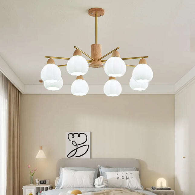 Lustre en bois pour décoration moderne et élégante — LZ4X9P