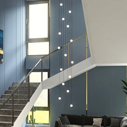 Lustre long moderne minimaliste pour duplex et villa — LZ4P9XQ