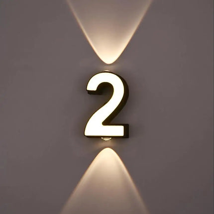 Applique murale LED étanche IP65 pour numéro, style moderne minimaliste en aluminium — LZ4X9Q2
