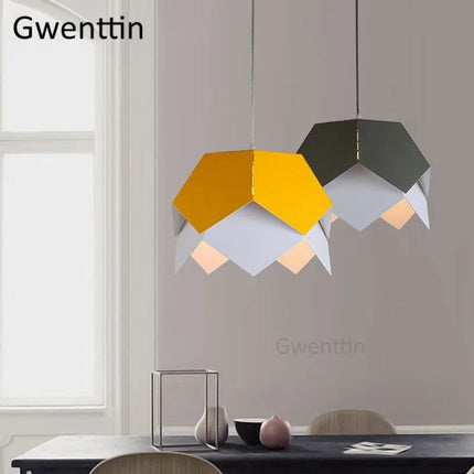 Suspension géométrique en fer style nordique pour intérieur — LZ4M9X2