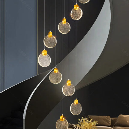 Lustre LED moderne pour escalier et duplex intérieur — LZ4X9P2