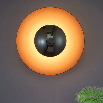 applique murale led ronde en métal diverses teintes éclairage polyvalent