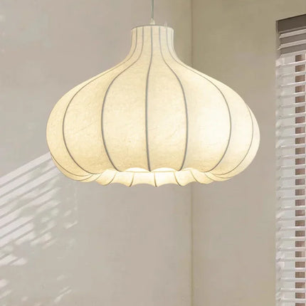 Lustre suspension japonais en soie style wabi sabi pour intérieur raffiné — LZ4X9M
