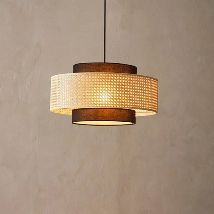 Lustre suspension en rotin tissé pour décoration intérieure — LZ7XQ2