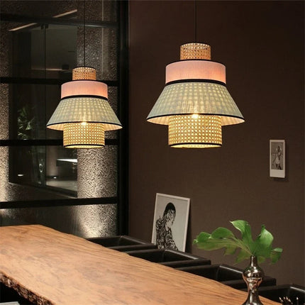 Suspension nordique en rotin tressé à la main — LZ4X9P