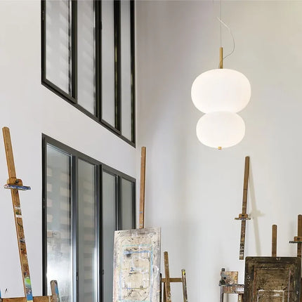 Lustre suspension LED en verre style nordique pour décoration — LZ4X9P
