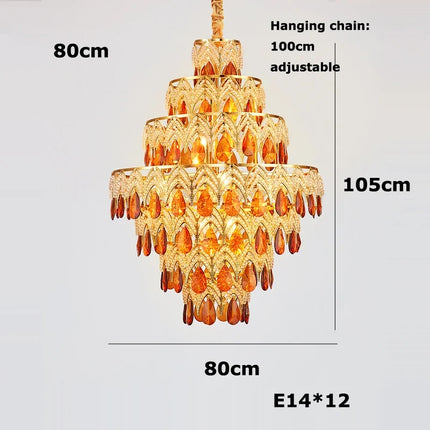 Lustre dimmable en cristal pour intérieur moderne — LZ4X9QJ2