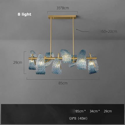 Lustre suspension LED en cristal éclairage design — LZ4X9T