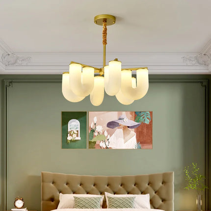Lustre moderne en acrylique et métal doré pour intérieur chic — LZ4M9X2